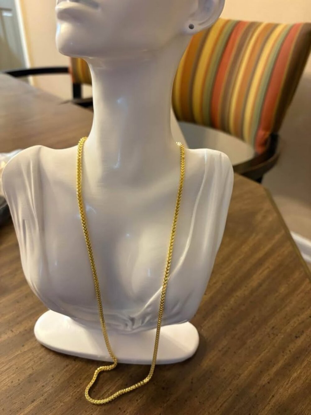 2.8mm Gold-Over 925 Sterling Silver Franco Chain Necklace 26 inches, 12.1 grams